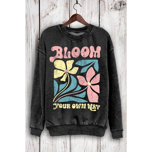 BLOOM YOUR OWN WAY MINERAL SWEATSHIRT