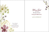 With Scripture Sympathy Greeting Card - Subtle Purple Flower