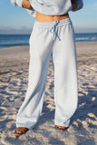 Baby Blue Polka Dot Flare Sweatpants