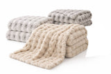 Luxury Tufted Faux Fur Throw Blanket