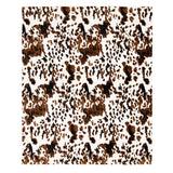 Wrangler Light Tri-Color Cowhide Unlined Plush Throw Blanket