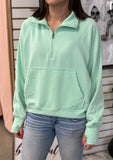 Mint Quarter Zip Sweatshirt