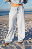 Baby Blue Polka Dot Flare Sweatpants