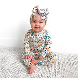 Maren Floral RUFFLE ZIP Bamboo Sleepies Little Baby Outfit