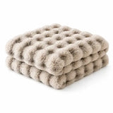 Luxury Tufted Faux Fur Throw Blanket