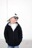 Little Bipsy Reversible Fleece Zip Hoodie - Black
