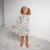 Maren Floral TUTU DRESS Bamboo Fall Floral Dress