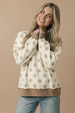 Polka Dot Exposed Seam French Terry Top