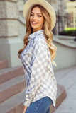 Checkerboard Flap Pocket Button Front Shacket
