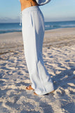 Baby Blue Polka Dot Flare Sweatpants