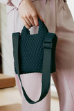 Forest Green Woven Bucket Bag