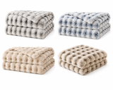 Luxury Tufted Faux Fur Throw Blanket