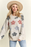 PLUS PUFF FLOWER SWEATER