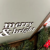 Merry & Bright Laser Cut Sign