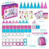 Disney Princess Castle Magnetic Tile Set - 70-Piece by Tytan