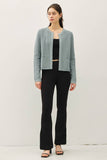 CHUNKY KNIT OPEN FRONT CARDIGAN
