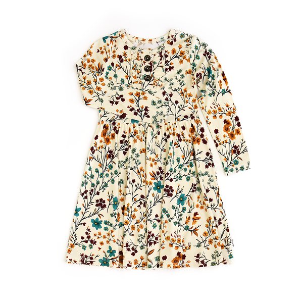 Maren Floral TUTU DRESS Bamboo Fall Floral Dress