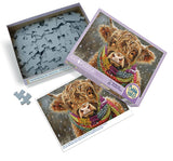 Wee Coo (Baby Highland Cow) 100 Piece Cobble Hill Puzzle