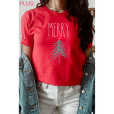 Pastel Merry Christmas Tree PLUS Graphic Tee