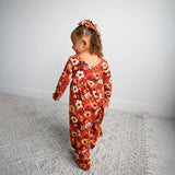 Auburn WIDE LEG ROMPER Bamboo Fall Floral Kids Outfit