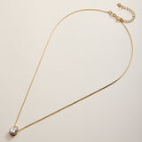Gold Filled Teardrop CZ Pendant Necklace