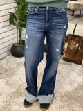 PETRA HIGH RISE STRETCH WIDE LEG W/ CUFFED HEM JEANS