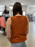 SCALLOP HEM FINISH BUTTON DOWN SWEATER