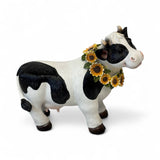 Sunflower Cow Figurine – Farmhouse Animal Decor