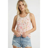 FLORAL PRINTED JERSEY TANK TOP