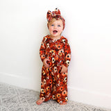 Auburn WIDE LEG ROMPER Bamboo Fall Floral Kids Outfit