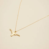 Bold Longhorn Charm Gold-Dipped Short Necklace