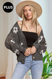 PLUS LIGHTWEIGHT FLORAL CARDIGAN