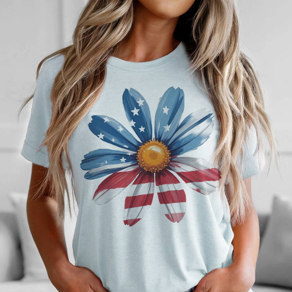 Patriotic Flower Market Graphic Tee