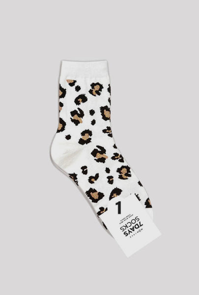 Women’s Crew Lurex Leopard Socks