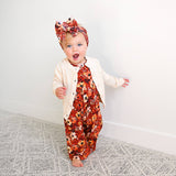 Auburn WIDE LEG ROMPER Bamboo Fall Floral Kids Outfit