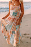Boho Floral Square Neck Summer Sundress