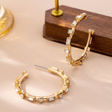 CLASSIC BAGUETTE HOOP EARRING
