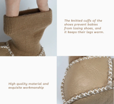 Baby cozy organic booties | tan