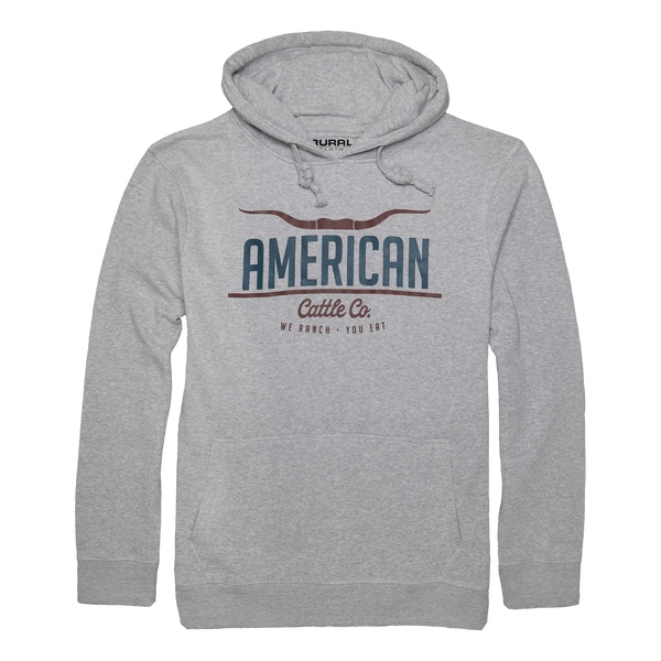 American Cattle Co Pullover-Athletic Gray