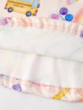 Colorful Back-to-School Delight Girls Dress