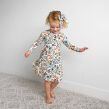 Maren Floral TUTU DRESS Bamboo Fall Floral Dress