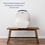 Taupe Checkerboard Mom Boss™ 4-in-1 multi-use cover