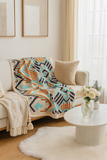 Knit Tribal Tassel 50x60 Inch Throw Blanket