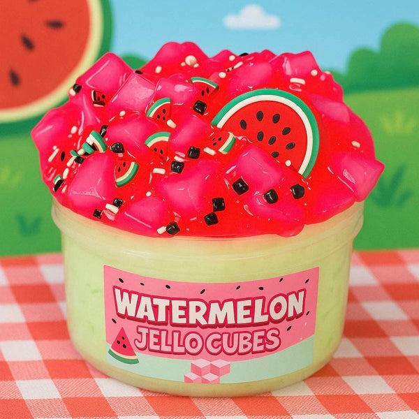 WATERMELON JELLO CUBES SLIME