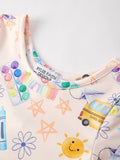 Colorful Back-to-School Delight Girls Dress