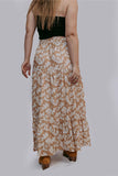 Floral Side Slit Maxi Skirt