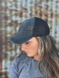 Chaos Coordinator Black Distressed Baseball Cap