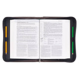 Be Strong & Courageous Portfolio Faux Leather Bible Cover