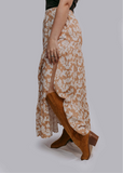 Floral Side Slit Maxi Skirt