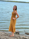 Yellow Dainty floral print sundress